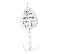 BCOATH Creative Stainless Steel Hook with You Are My Greatest Catch Guitar Pick Bait Strong Weighted Fishing Lure for Outdoor Anglers Tackle for Freshwater and Saltwater Use
