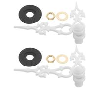 BCOATH Cuckoo Clock Hands and Vintage Style Replacement Kit 2 Sets with White Plastic and Metal Hands Rubber and Metal Washer Nut Included Smooth Operation for DIY Wall Clock Repair