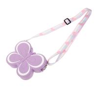 BCOATH Cute Butterfly Silicone Coin Purse Cross Body Shoulder Pouch for Multi-functional Design Portable Purple Bag for Daily Use and Travel