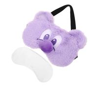 BCOATH Cute Cartoon Blackout Sleep Mask for Soft Fuzzy Eye Cover for Full Darkness Comfortable Light-blocking Blindfold for Travel Home and Sleep