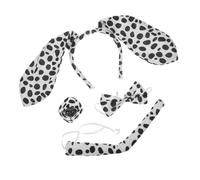 BCOATH Dalmatian Dog Costume Set with Bow Tie Ears Headband Tail Nose Accessory for Party Headdress Animal Headband for Birthday Cosplay Halloween Christmas Celebrations