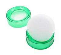 BCOATH Desktop Finger Wetting Tool for Cash Counting Anti-Slip Design and Attached Water Box, Green Plastic Sponge Moistener for Financial Professionals to Boost Efficiency in Office Use