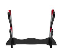 BCOATH Desktop Wooden Flute Display Stand Two-tier Flute Organizer Holder Swords Storage Rack Household Wind Instrument Holder for Music Room