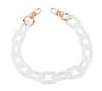 BCOATH Detachable Acrylic and Resin Bag Shoulder Chain Strap for DIY Purse Making Lightweight White Bag Accessory with Sl nd Glossy Finish for Clutch and Tote Straps