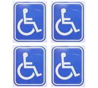BCOATH Disabled Wheelchair Sticker Decals Suitable for Public Restrooms and Business Use Sturdy and Safe Material 4pcs Self-adhesive Vinyl Stickers for Wheelchair Signs
