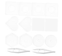 BCOATH DIY Fuse Beads Board with Square Heart Hexagon Round Shapes Clips and Ironing Paper Plastic Pegboards for Teen Craft Beads Easy to Clean Creative DIY Template