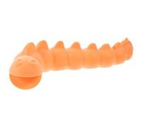 BCOATH Dog Ball Interactive Leaky Toy Molar Toy Caterpillar Shape Bright Orange Small Puppy Toy