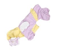 BCOATH Dog Rain Coat with Hood and Full-body Coverage for Small to Medium Dogs Four-legged Design with Foot Protection Easy to Wear Windproof Pet Raincoat for Outdoor Adventures