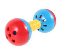 BCOATH Double-end Infant with Wooden Hand Bells for Toddlers Baby Musical Handheld Sensory Shaker Suitable for Early Childhood Music Play Random Color