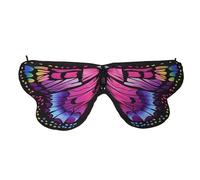 BCOATH Double-sided Butterfly Wings Cape for Fairy Costume Accessories with Colorful Prints Reversible Design for Halloween Parties and Dress-up Play
