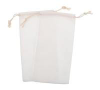 BCOATH Drawstring Bags Reusable Packaging Pouches 2pcs Velvet Beige Adjustable Closure for Dance Shoes and Jewelry for Weddings and Parties