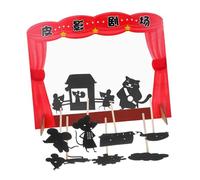 BCOATH Educational Puppet Show Theater Set 2 Pack Shadow Puppet Toys for Kids Marionette Plaything with Theatre for Sensory Play