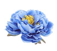 BCOATH Elegant Blue Flower Hair Clip for Women, 14cm High Simulation Peony Barrette Cloth and Metal Materials, for Wedding Bridesmaids, Parties, and Photography Hair Styling