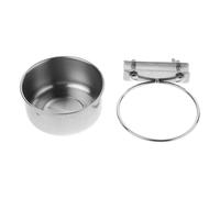 BCOATH Elevated Stainless Steel Dog Feeder Bowl with Dual-screw Clamp Space-saving Wall-mounted Pet Feeding Station for Cats Small Animals and Birds Dishwasher Safe Stable Crate Water
