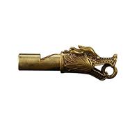BCOATH Emergency Survival Whistle Dog Whistle Keyring Brass Dragon Head Easy to Blow for Hiking Camping Boating Safety