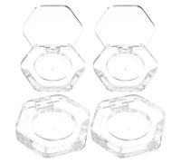 BCOATH Empty Eyeshadow Pans as Material Cosmetic Storage 4pcs Makeup Palettes Hexagon Reusable Lightweight for Women for Shopping and Working