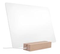 BCOATH Erasable Acrylic Note Board with LED Night Light Transparent Large Writing Board with Stable Base and Dry Erase Pen for School and Office Use