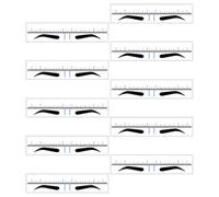 BCOATH Eyebrow Drawing Ruler Suitable for Home Users and Professionals 50pcs Pvc Reusable Stencils for Accurate Brow Positioning, Convenient Use for Tattooing and Threading