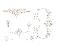 BCOATH Face Gems Does Not Leave Residue Rhinestone Glow in The Dark Stickers 3 Sheets Temporary Tattoos Fluorescent Face Gems Tattoos for Costume Party