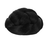 BCOATH Fake Braid Bun Hairpiece for Women Adding Fullness and Style Synthetic High Temperature Fiber Hair Extensions in Black, Natural Looking Braided Hair Bun for Outing and DIY