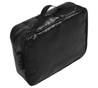 BCOATH Fireproof Document Organizer Bag with 3-Layer Large Capacity, Portable Lockable Storage Case for Credit Cards, Driver’S License, Important Files, Travel and Home Use, Black