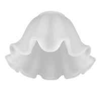 BCOATH Flower Glass Lampshade Replacement for Pendant Light and Chandelier, White Glass Material with Farmhouse and Modern Style, for Dinner Room and Bedroom to Create a Warm Atmosphere