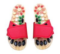 BCOATH Foot Natural Jade Reflexology Slippers for Women Massage Sandals Acupressure Cobblestone Design Size