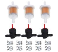 BCOATH Fuel Filter Carburator Shut off Valve Lawnmower Parts with Clamps Abs Material Easy Installation and Maintenance 1.81x1.65x0.98in Compatible with Lawn Mower Carburetor