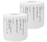 BCOATH Funny Toilet Paper Roll 2 Rolls with Mathematical Formula Pattern Easy to Carry and Comfortable Experience Creative Tissue Decor for Bathroom for Travel and Everyday Use