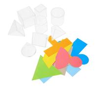BCOATH Geometric Model Manipulative Solids for Preschool and Kindergarten Transparent Shapes with Surface Area Demonstration Versatile Math Teaching Tool for Hands Learning and