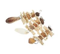 BCOATH Ging Hanging Toy for Parrots 3pcs Wooden Bird Chew Toys Safe Reusable Eye-catching