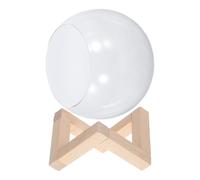 BCOATH Glass Plant Terrarium with Wooden Stand, Retro Beautiful round Design Hydroponic Planter for Patios and Prop for Photos, Easy to Install and Offering Better Protection