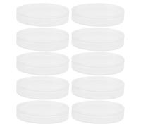BCOATH Glue Tray for Paper Quilling 20Pcs White Plastic Small Round Plates Reusable for Crafting Applications