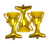 BCOATH Gold Trophy Balloons 3Pcs Aluminium Foil Party Balloons for Graduation Football Birthday Party Supplies