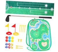 BCOATH Golf Play Set Portable Outdoor for Boys and Includes Practice Mat Clubs Balls Promotes Physical Development and Patience Casual Sport Game
