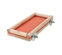 BCOATH Grinding Toy for Squirrels and Birds Board Perch Stand Promotes Exercise and Play Easy to Install for Pet Parrots and Animals
