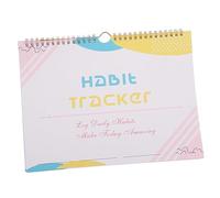 BCOATH Habit Tracker Planner Undated Weekly Calendar Minimalist Yellow White Daily Habit Tracker Journal for Self-discipline and Goal Tracking