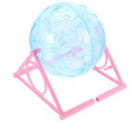 BCOATH Hamster Exercise Ball Plastic round Running Ball 12cm with Stand Suitable for Hedgehog and Guinea Pig Pet Sports Random Color