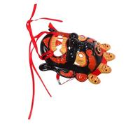 BCOATH Hand-carved Tibetan Opera Mask Lightweight for Role Play Traditional Asian Festival Authentic Vintage Chinese Cultural Tribal Artwork for Performance and Party