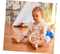 BCOATH Handheld Bell Drum Musical with Jingles Ergonomic Percussion Instrument for Rhythm Development and Sensory Play