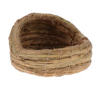 BCOATH Handmade Simulated Rattan Woven Chicken Nest for Egg Laying and Breeding Straw Sleeping Hut for Doves Pigeons Parrots Comfortable Decorative and Convenient Egg Collection Bed