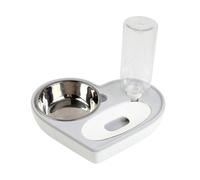BCOATH Heart Shaped Automatic Water Dispenser Bowl for Pets Grey Pet Water Feeder with Spill Resistant Design Smooth Surface Drinking Bowl for Cats and Dogs Safe High Density Material