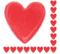 BCOATH Heart-Shaped Ceramic Mosaic Tiles Set for DIY Crafts, 24pcs Flatback Red Tiles with Smooth Surface, Easily Glued for Photo Frames and Anniversary Decorations