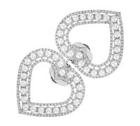 BCOATH Heart-shaped Pearl Shoe Clips with Rhinestone Buckle Elegant Metal Crystal Shoe Charms for Women S Wedding Party Bridal High Heels Removable Decorative Accessories