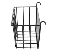 BCOATH Heavy Duty Black Carbon Steel Hay Rack for Rabbits and Guinea Pigs Small Animal Hay Feeder Hanging Hooks for Cage Use