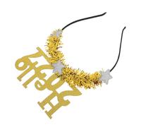 BCOATH Hello 2027 New Year Headband for Teens, Lightweight and Comfortable All-day Wear, Creative Golden Iron and Cloth Hair Accessory for Party Gatherings and Festive Celebrations