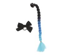 BCOATH Helmet Braid Ponytail Decor for Motorcycle High-temperature Hair Wig Fits Helmet Types Stylish Accessory for Cyclists Enhance Visibility and Cool Factor