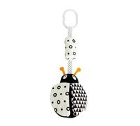 BCOATH High Contrast Animal Wind Chime Stroller Pendant for Sensory Development Lovely Black and White Crib Hanging with Rattle Sound to Stimulate Visual and Auditory Skills