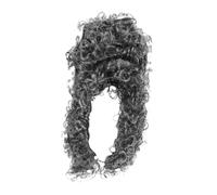 BCOATH Historical Colonial Lawyer Wig Men's Long Curly Wig for Stage Cosplay Founding Father Legal Role