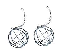 BCOATH Holder or and Balcony Chinchillas Suitable Pigs Garden 2pcs Hanging Feeder Balls Stainless Steel Multi-function Space Saving Rack Rabbit Guinea